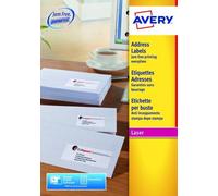 Etiquetas Adh.Impr.Avery A4 Blanca C.Romos Caja 100H 63,5X38,1 Mm 2.100 Uds.(L7160) (Set de 5)
