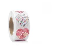 Etiquetas Adhesivas 50-500 pegatinas de amor con forma de corazón rojo brillante(100pcs)