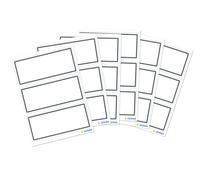 Etiquetas Adhesivas 76 x 35 blanco borde negro Herma