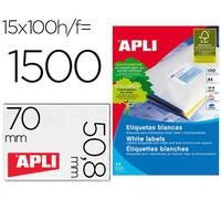 Etiquetas Adhesivas Apli 1295 Medidas 70X508 mm Impresión (100 Hojas) Din A4