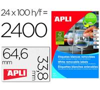 Etiquetas Adhesivas Apli 3056 Formato Hoja 646 X 338 mm para Imprimir (100 Hojas) Din A4