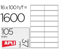 Etiquetas Adhesivas Apli A4 105 X 37 mm