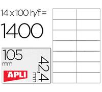 Etiquetas Adhesivas Apli A4 105 X 424 mm