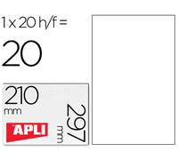 Etiquetas Adhesivas Apli de Poliéster Resistente a la Intemperie para Impresora 210X297 mm