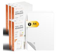 Etiquetas Adhesivas Blancas, Crea tus Pegatinas Personalizadas para cualquier Superficie, Papel A4 Adhesivo Seguro, Etiqueta Adhesiva para Imprimir - Ofituria (1 por hoja, 500h)
