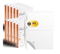 Etiquetas Adhesivas Blancas, Crea tus Pegatinas Personalizadas para cualquier Superficie, Papel A4 Adhesivo Seguro, Etiqueta Adhesiva para Imprimir - Ofituria (2 por hoja, 2000h)
