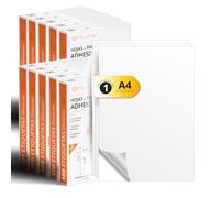 Etiquetas Adhesivas Blancas, Crea tus Pegatinas Personalizadas para cualquier Superficie, Papel A4 Adhesivo Seguro, Etiqueta Adhesiva para Imprimir - Ofituria (1 por hoja, 2000h)