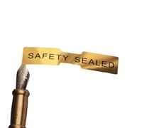 Etiquetas adhesivas con holograma para huesos de perro, Etiquetas Seguridad a prueba de manipulaciones, 50 mm x 10 mm, color dorado (200)