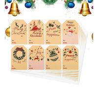 Etiquetas adhesivas con nombre para Navidad - Usos versátiles y prácticos, decoraciones adhesivas para el invierno | Pegatinas para, para sobres, postales, regalos de,