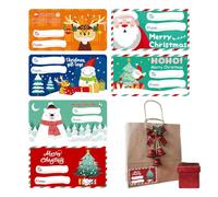 Etiquetas adhesivas de Navidad, 60 hojas, etiquetas de regalo, etiquetas de nombre festivo, etiqueta decorativa de colores para vacaciones, calcomanías autoadhesivas para, celebraciones, hogar