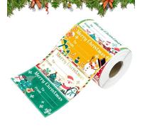 Etiquetas adhesivas de Navidad - 7,5 x 4 cm Etiquetas navideñas autoadhesivas, lindas y divertidas etiquetas navideñas, rollo de etiquetas de cierre para bolsas de pan, cajas, tarjetas de felicitación