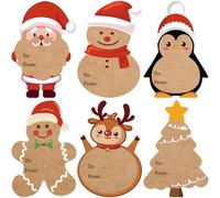 Etiquetas adhesivas de regalo de Navidad, calcomanías de regalo de Navidad, calcomanías de Navidad para regalos, etiquetas de nombre de Navidad de 2 x 3 pulgadas, calcomanías para cajas de regalos de