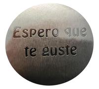 Etiquetas Adhesivas Decorativas 'Espero que te guste', Plateado, 45mm, 400 Unidades(A990204)