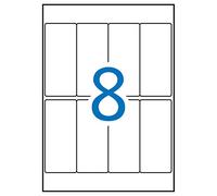 Etiquetas Adhesivas Din A5 Inkjet/laser/fotocopiadora/manual 36 X 82mm Cantos Romos 17 Hojas