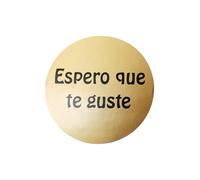 Etiquetas Adhesivas 'Espero que te guste', Doradas CON LETRA NEGRA, 45mm, Paquete de 400 Unidades(A990219)