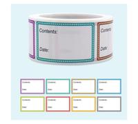 Etiquetas Adhesivas Fecha segura, catálogo de alimentos, etiqueta autoadhesiva for almacenamiento, adhesiva en blanco for refrigerador cocina, papelería oficina(Syf-02 200 pcs)