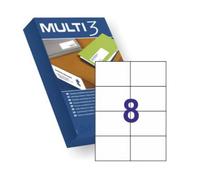 Apli Multi3 Etiqueta Adhesiva para Impresoras de Inyección Tinta Láser y Fotocopiadoras 100 Hojas 105 X 74mm