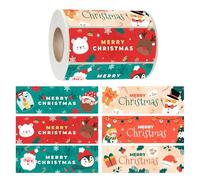 Etiquetas adhesivas navideñas - Juego de 300 rollos de Navidad, decoraciones festivas, calcomanías para manualidades, tarjetas, envoltura y | para el hogar, oficina, familiar, envío, reunión de
