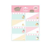 Etiquetas adhesivas Pusheen Foodie collection - Pegatinas libro nombres/Pack etiquetas escolares - Papeleria Pusheen - Vuelta al cole material escolar - Producto con licencia oficial