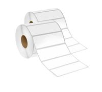 Etiquetas adhesivas térmicas directas de 3 x 1 pulgada, etiquetas perforadas de dirección de envío de código de barras, 2000 unidades/rollo de etiquetas compatibles con Zebra (3x1 inch, 2pcs)