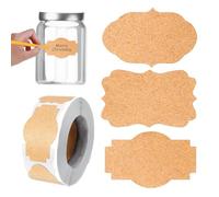Etiquetas Artesanas,Rollo Adhesivo En Virgen 300 Piezas | Pegatinas Para Escribir 5x3 Cm | Para Botella De , Almacenamiento De Alimentos, Tiendas, Artesanía, Navidad, Sobre, Envasado,