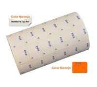 APLI Etiquetas autoadhesivas PVP 16 x 22 mm Naranja flúor removibles Rollo x2520