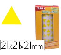Gomets Autoadhesivos Triangulares 21X21X21Mm Amarillo Rollo De 2832 Unidades