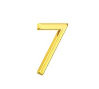 Etiquetas Autoadhesivas Números Casa 2 Pulgadas, Número Puerta Moderno ABS 5 Cm, Dorado/plata/negro, Señal Dirección Para Buzón Decorativa Para Exteriores, Para Hotel, Oficina, Café(Gold 7)