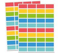 Etiquetas autoadhesivas para ropa solo para etiqueta de ropa: 80 calcomanías de PVC para despegar y pegar, 1.2 pulgadas por 0.6 pulgadas, 5 colores, lavables a máquina, duraderas, fáciles de aplicar,