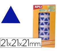Gomets Autoadhesivos Triangulares 21X21X21 Mm Azul Rollo De 2832 Unidades