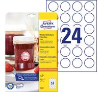 Etiquetas Avery Zweckform 5080 para tarros de mermelada o envases (10 hojas A4,