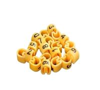 Etiquetas Cables 10 kits de enrejado con marcadores de cable amarillos for terminales de tubería de diámetro de(2.5mm2 500PCS)