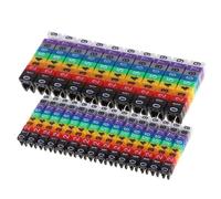 Etiquetas Cables 100/150 unids/lote marcadores de Cable colorido tipo C etiqueta número marcador for 2-3mm(100pcs 6mm)