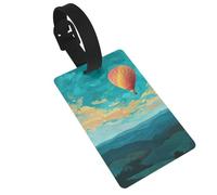 Etiquetas coloridas de equipaje con globos aerostáticos para equipaje, etiqueta de identificación de nombre, etiquetas de maleta, ideales para viajes, cruceros, mochilas, bolsas