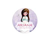 Etiquetas Comunión ARGUVAL Personalizables Niña 42689, Pack x96