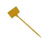 Etiquetas con pincho para identificar plantones, huertos, viveros, macetas | Marcadores Inclinados para Etiquetar Macetas y Jardineras | Color AMARILLO | Altura: 45 cm | Set de 20 etiquetas