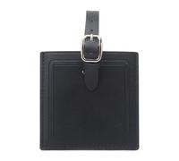 Etiquetas cuadradas de piel sintética para equipaje de viaje de alta calidad, resistentes al desgaste, prácticas con accesorio para viajes, etiquetas cuadradas de lujo de piel sintética para equipaje