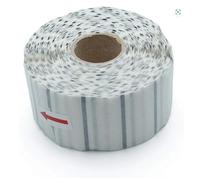 Etiquetas de advertencia triangulares táctiles de doble línea | 2.600 por rollo | Pegatinas triangulares circulares transparentes de 25 mm