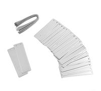 Etiquetas de aluminio para plantas para jardineros, 50 etiquetas de árbol de metal de doble cara con cables de hierro precortados, resistentes a la intemperie y escritura permanente