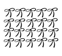 Etiquetas de bebidas acrílicas, 20 etiquetas de copa de lazo negro, decoración de taza de acrílico, de champán para despedida de soltera, cumpleaños o boda