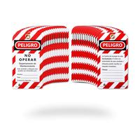 Etiquetas de bloqueo y etiquetado TRADESAFE en espa ol - Peligro No Operar 30 Etiquetas de peligro No operar con 30 bridas Vinilo premium de 32 m