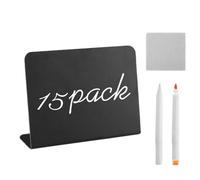 Etiquetas de cena buffet - 15 placas de pizarra con mensajes - Decoración de eventos para celebraciones, etiquetas de nombre para decoración de mesa, mensajes llamativos, fácil limpieza asegura una