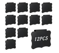 Etiquetas de cesta con clip para cajas de almacenamiento, 12 piezas extraíbles para cajones de cestas, etiquetas de tiza para papelera, estantes, lavandería
