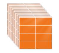 Etiquetas de Color Naranja, 40 X 19 Mm, Rectangulares, Autoadhesivas, Resistentes al Agua, para Mermelada, Etiquetar Direcciones, 160 Unidades
