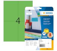Etiquetas de colores verdes extraíbles, 640 hojas de 105 x 148 mm, 4 por hoja A4, 2560 pegatinas, autoadhesivas, imprimibles, etiquetas de color mate