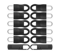 Etiquetas de cremallera para reparación, paquete de 12, 10 cremalleras de 35 mm para insertar, 2 cremalleras metálicas, tirador de cremallera, deslizador de cremallera para maletas, mochilas, bolsos