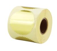 Etiquetas de engranaje de oblea de 2 pulgadas, calcomanías de lámina dorada, borde dentado, para sello de grabado en relieve, certificados y premios personalizados