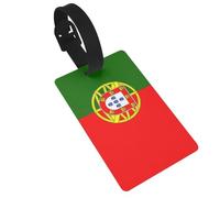 Etiquetas de equipaje con estampado de bandera portuguesa, soportes para etiquetas de equipaje de viaje, identificador de equipaje de primera calidad