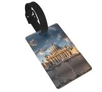 Etiquetas de equipaje de avión de viaje de la Basílica de San Pedro, accesorios de equipaje de protección de privacidad, etiquetas de equipaje para mochila de viaje para mujeres y niños,