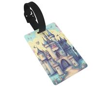 Etiquetas de equipaje de castillo de cuento de hadas. Duraderas y elegantes, este accesorio de viaje unisex hace que sea fácil identificar tu equipaje.